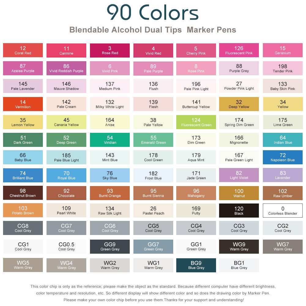 Arrtx-ALP 90 Alcohol Markers Paint Markers Dual Tip