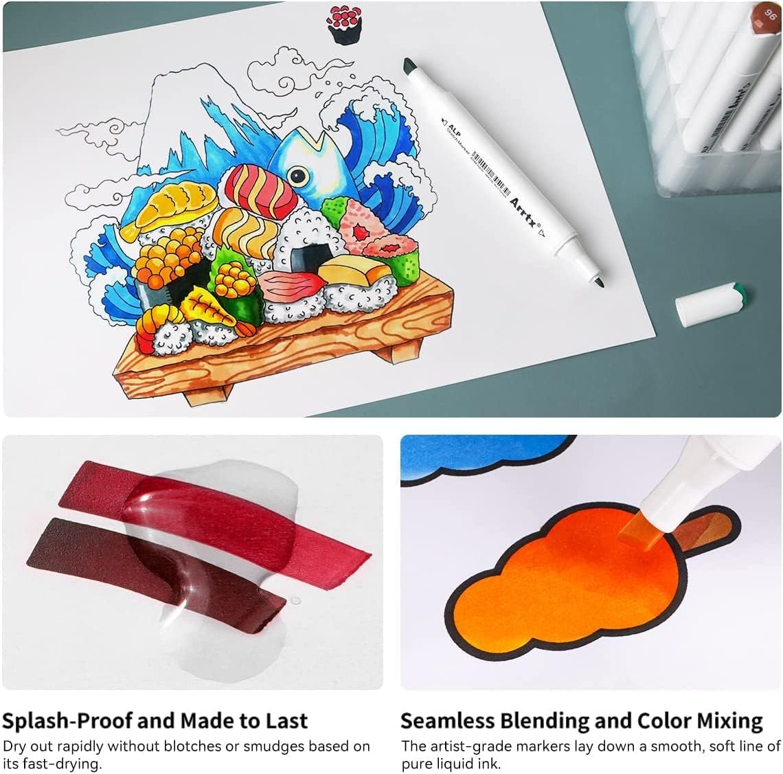Arrtx ALP 80 Alcohol Markers Paint Marker Dual Tip