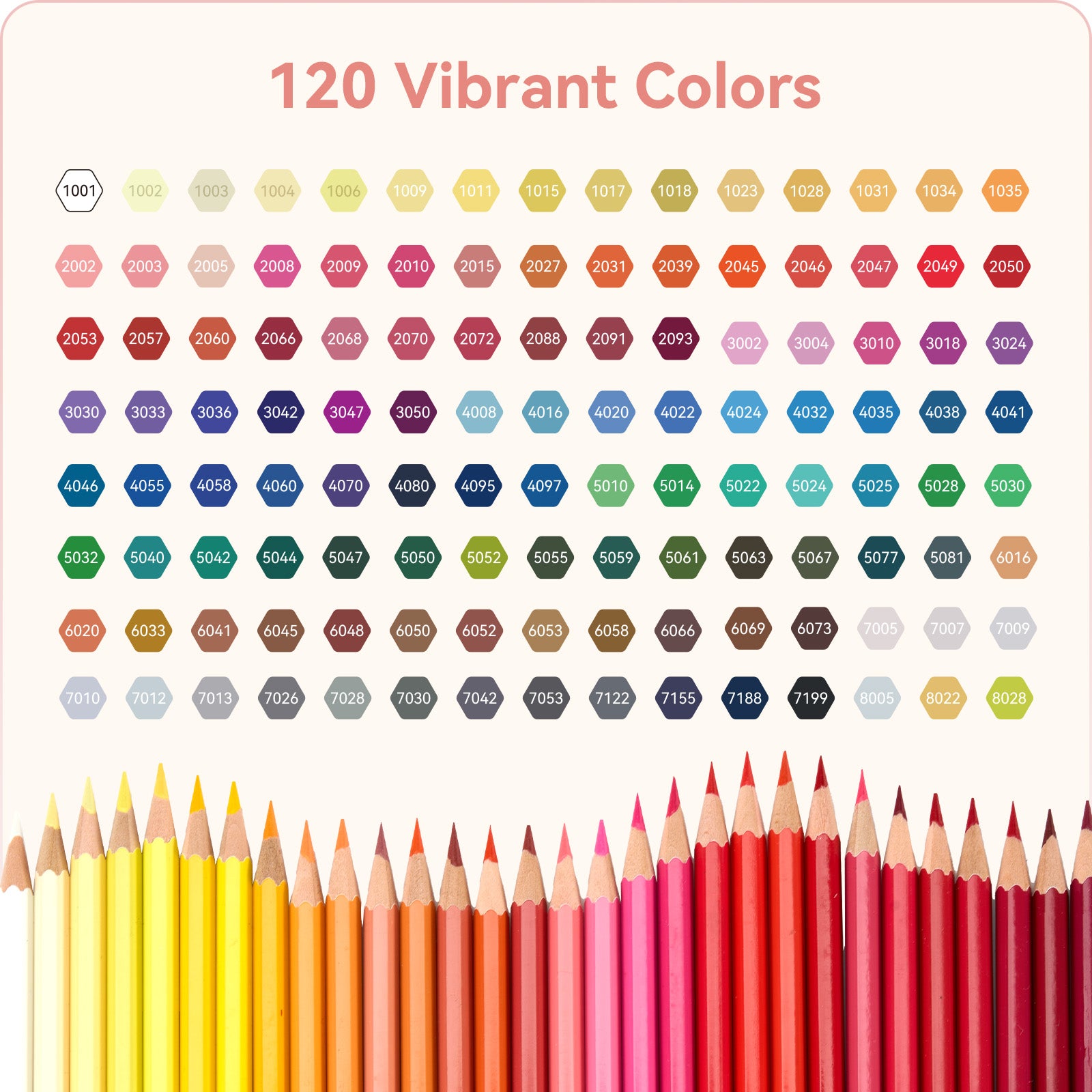 Arrtx 120 Colored Pencils Soft Core Oil-Based Drawing Pencils