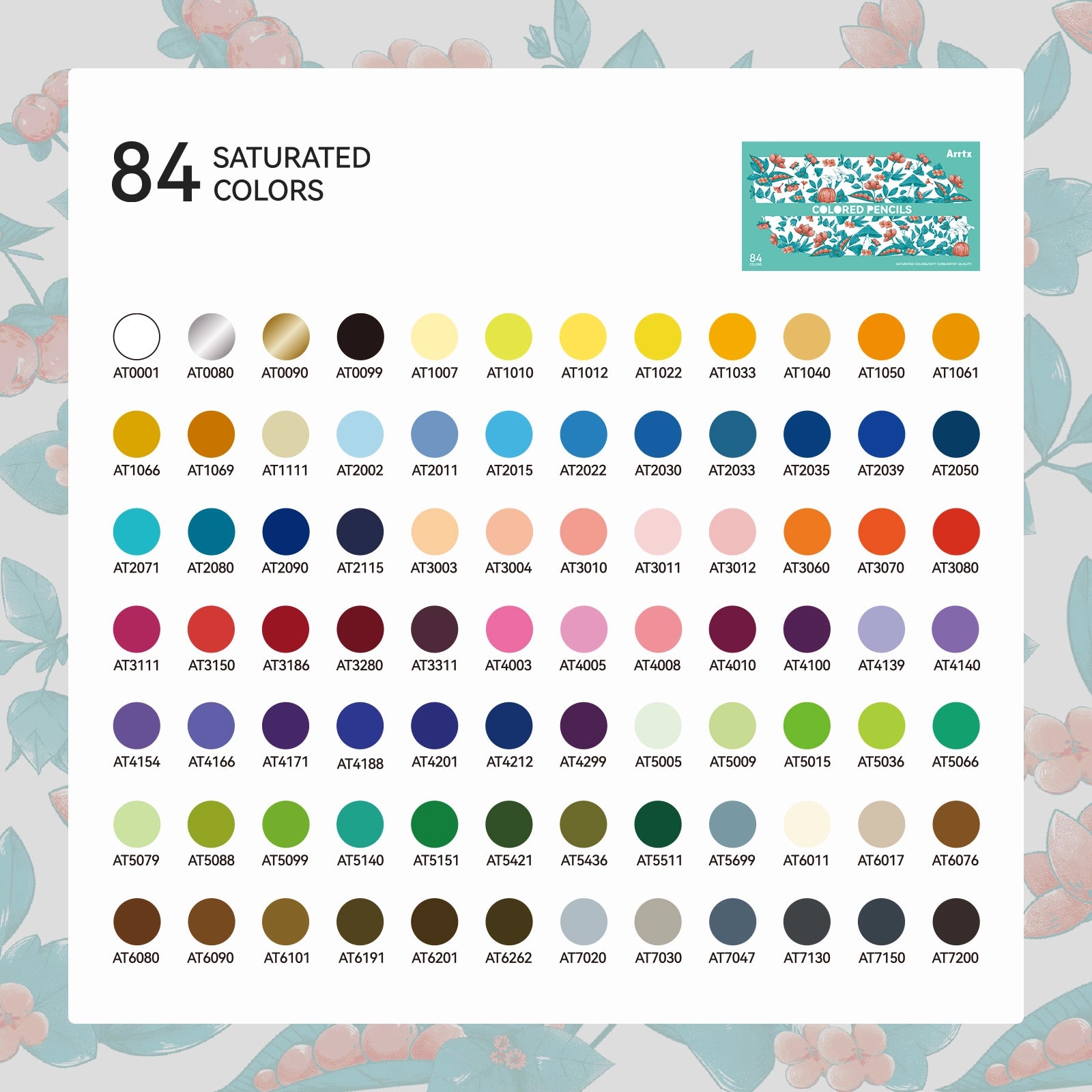 ARRTX 84 Colors Colored Pencils Set