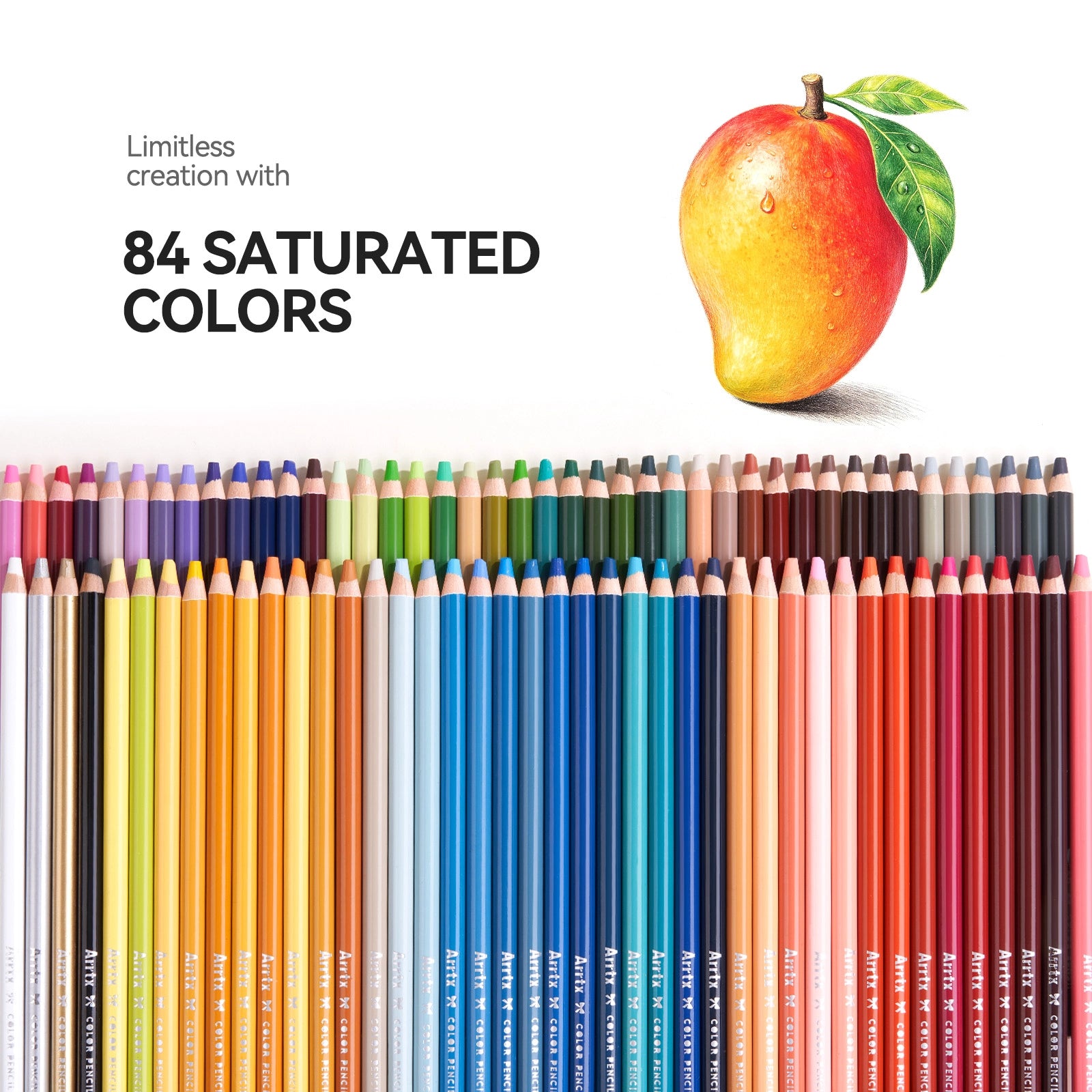 ARRTX 84 Colors Colored Pencils Set