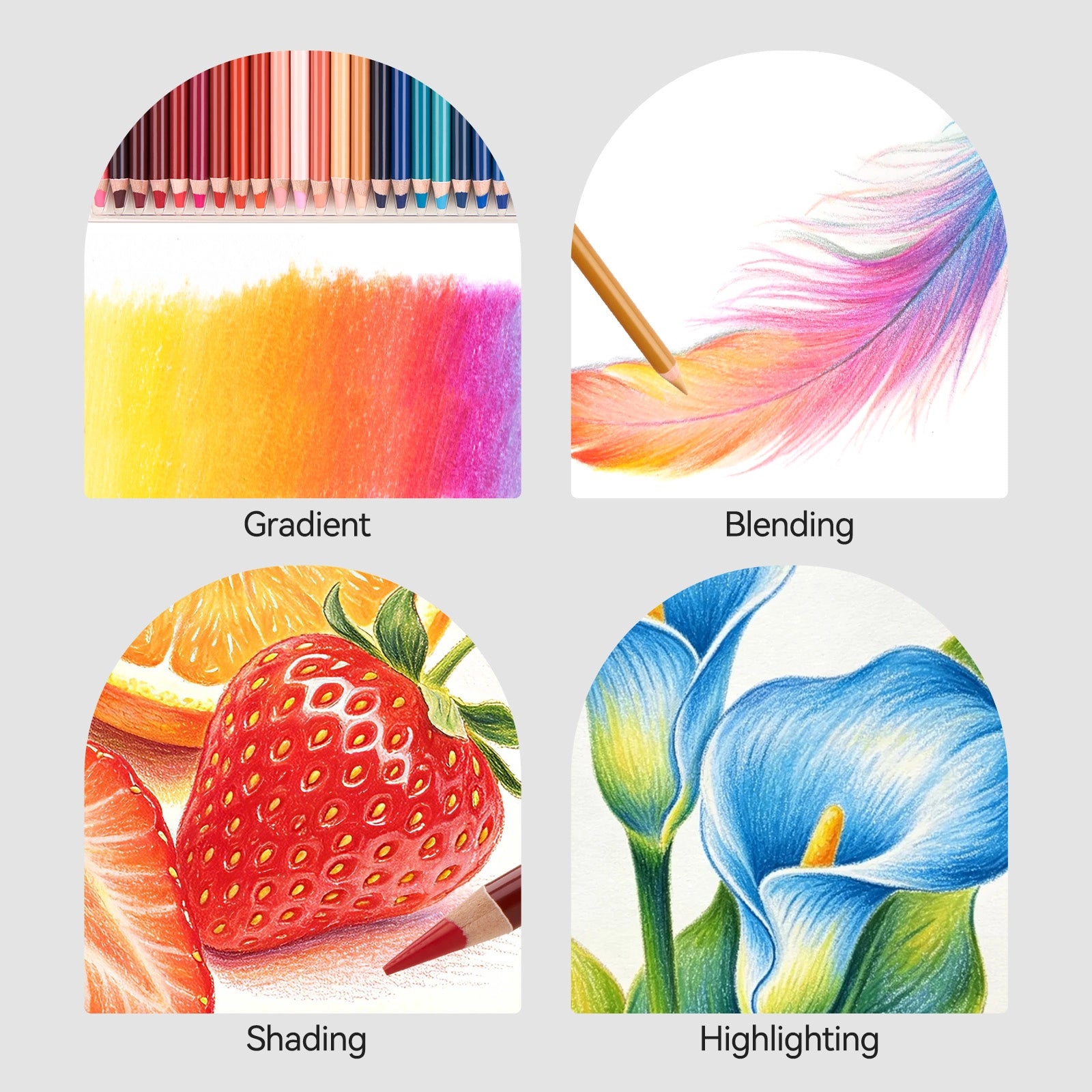 ARRTX 84 Colors Colored Pencils Set