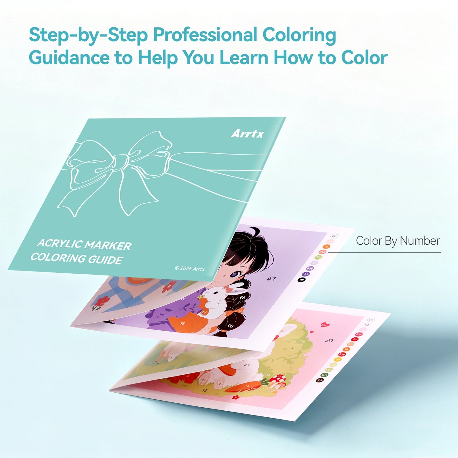ARRTX 24 Colors Acrylic Marker Coloring Kit for Beginners