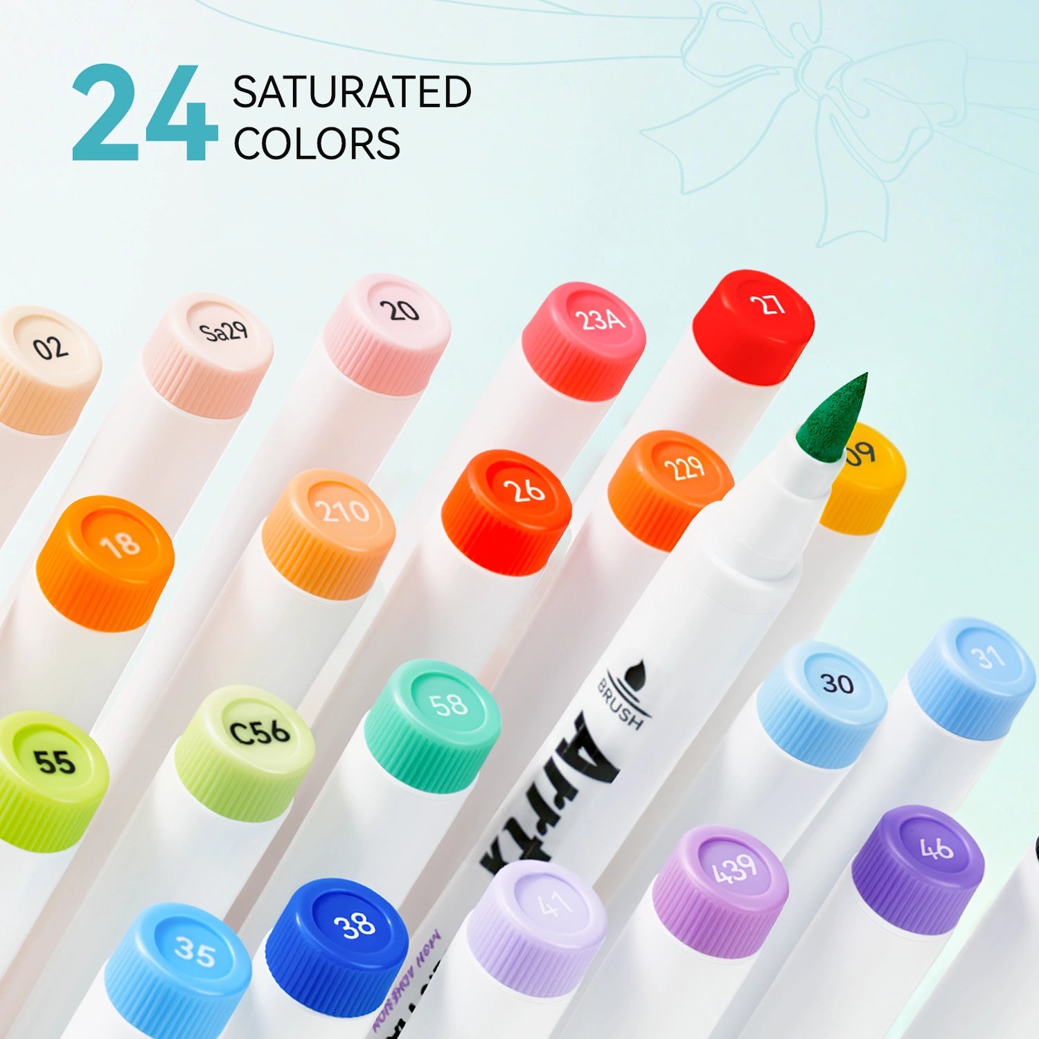 ARRTX 24 Colors Acrylic Marker Coloring Kit for Beginners