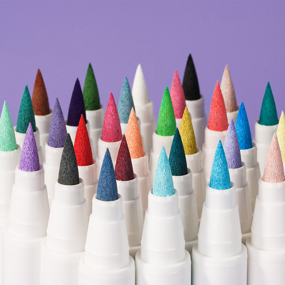 Arrtx 30A Colors Acrylic Markers Paint Pens Brush Tip