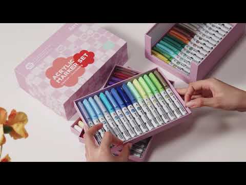 Arrtx 60 Colors Acrylic Markers Automatic Ink Control Direct Liquid Ink
