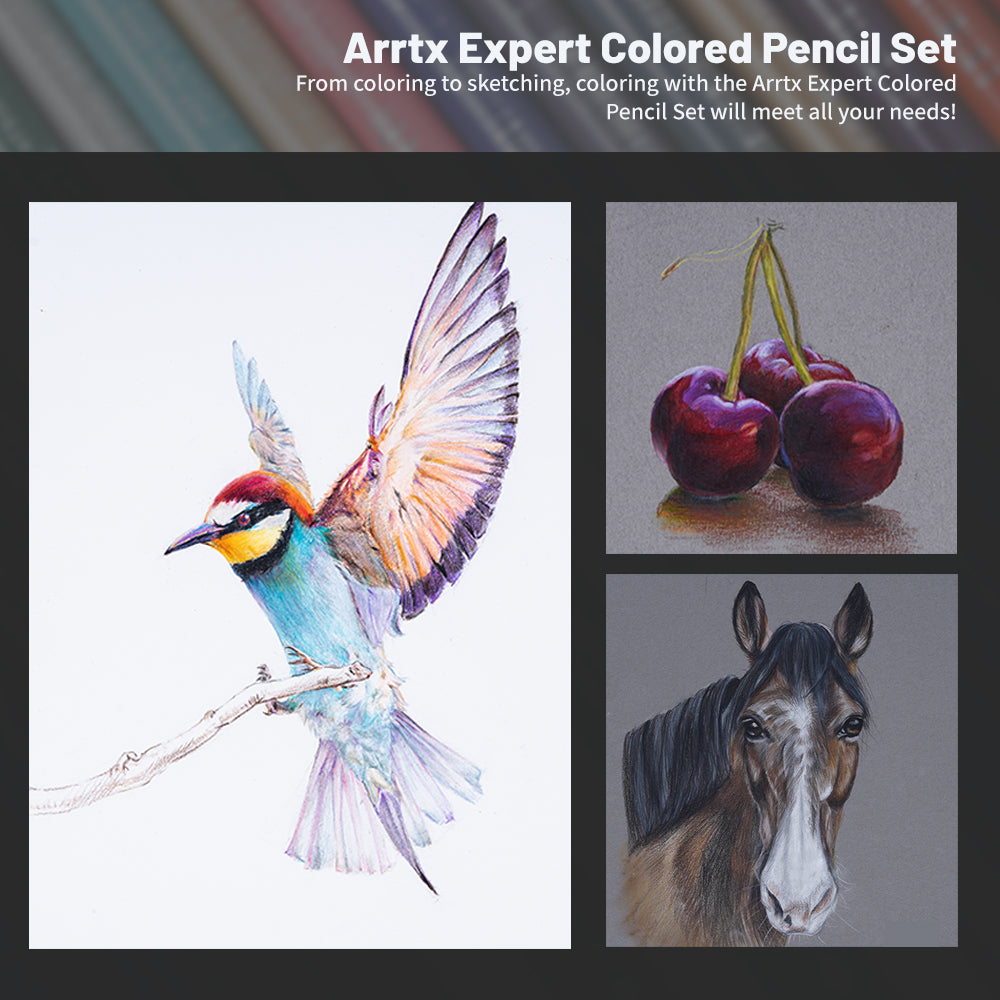 Arrtx 72 crayons de couleur crayons de dessin de qualité artiste